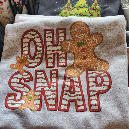 Oh snap faux embroidery