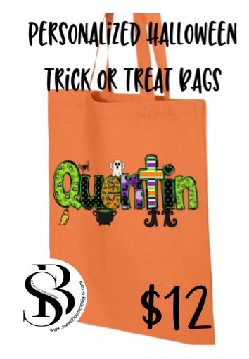 Personalized Halloween Trick or Treat bags