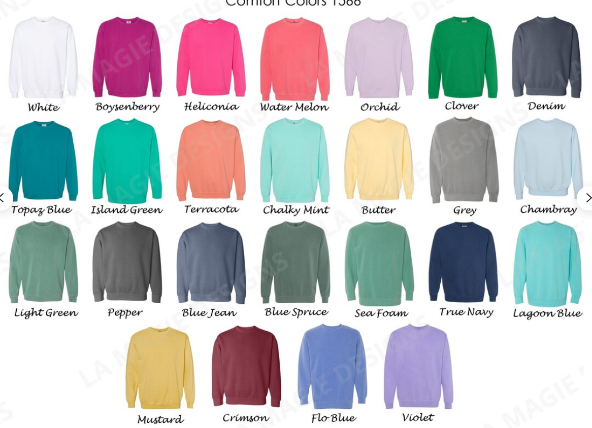 Comfort Colors sweatshirt upgrade